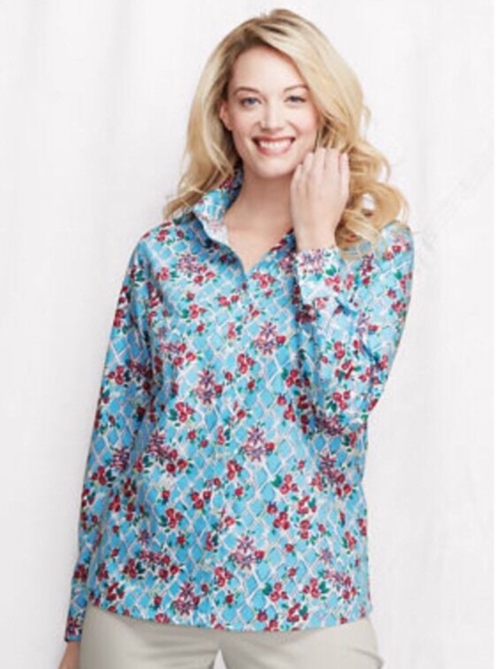 LANDS' END Dress SHIRT Size: 6 TALL / SMALL TALL New Long Sleeve Workwear
